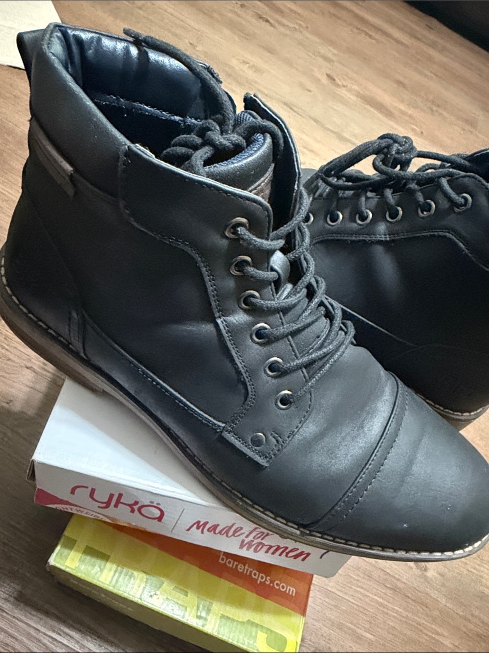 Bullboxer Men's Black Lace-Up Boots